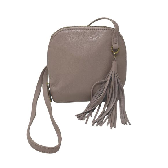 HOBO Nash Crossbody Purse Small Bag Pink Leather Zip Around Tassel Womens